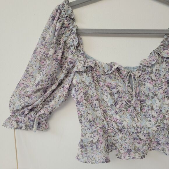 ASTR the Label Half Sleeve Back Cut Out Top ,Size S - Picture 3 of 9